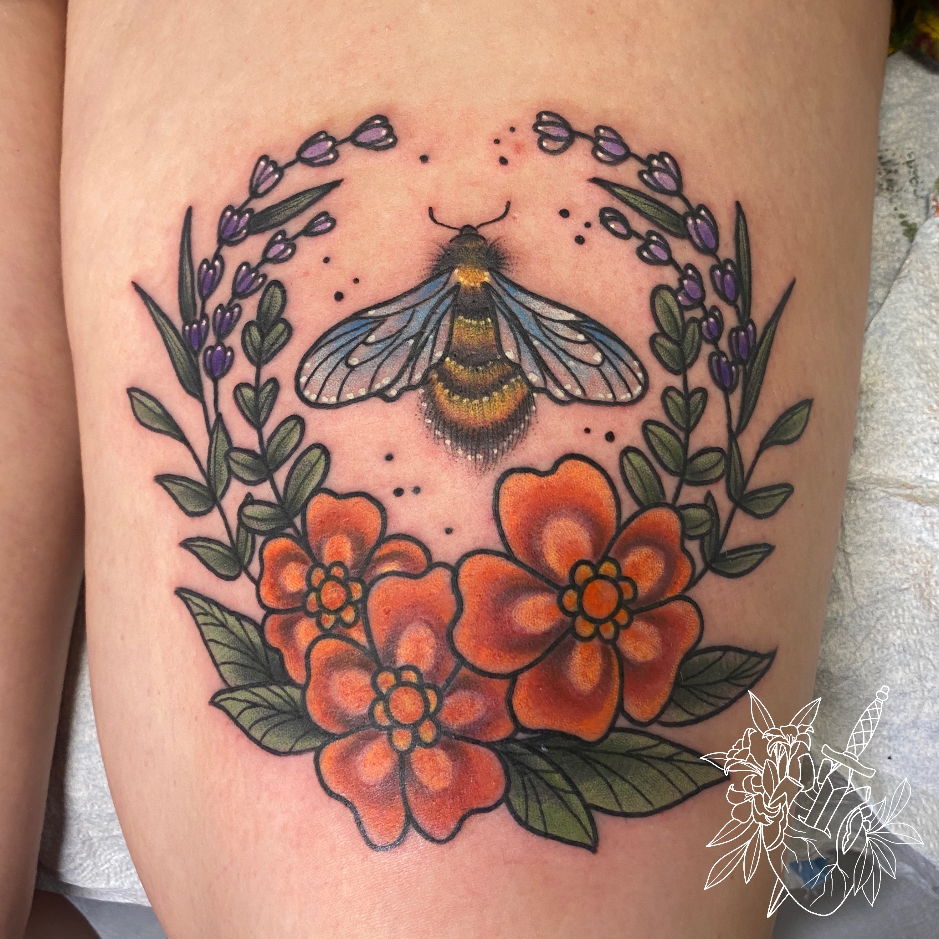 Custom Tattoos  Art  Bonnie Gillson  Delicate Flower Creations