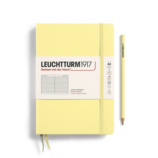 Leuchtturm1917 A5 Medium Hardcover Plain Notebook - Black
