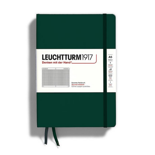 Leuchtturm1917 A5 Medium Hardcover Dotted Notebook - Pacific Green