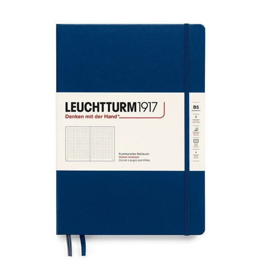 Leuchtturm1917 A5 Medium Hardcover Dotted Notebook - Navy