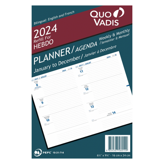 Agenda 2024 | Carnet mensuel