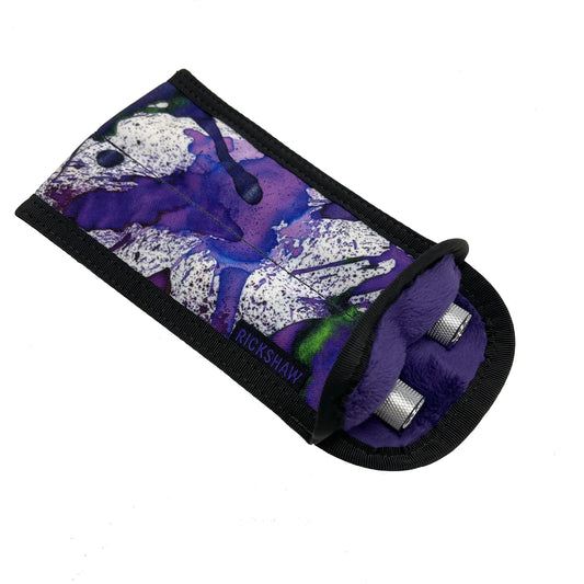 Galen Leather Co. Leather Zippered 5 Slots Pen Case - Purple