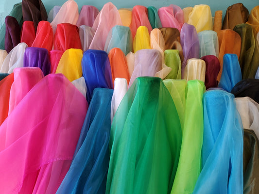 Iridescent Pearl Sheer Organza Fabric - 58 Wide – Creative Fabrics LA