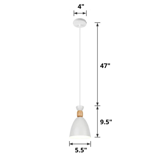 Opal Nordic Style Pendant Light Dimensions