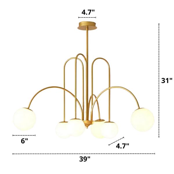 Vanessa Chandelier Dimensions