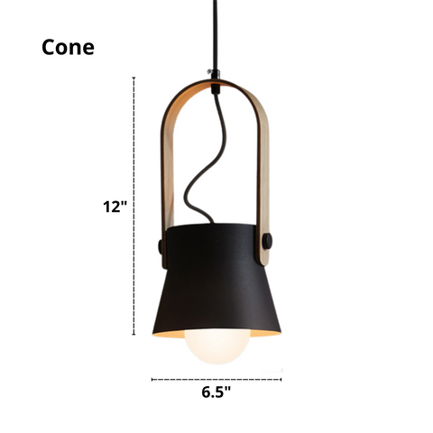 cone style colorful Nordic pendant dimensions
