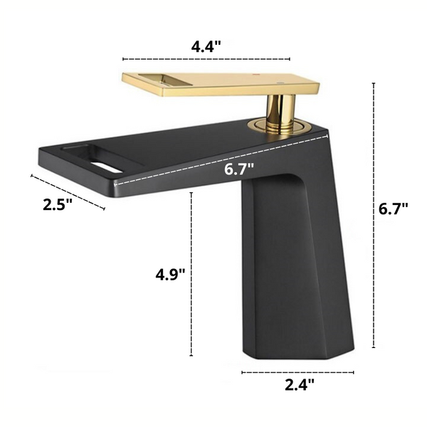 Paxon single handle bathroom faucet dimensions