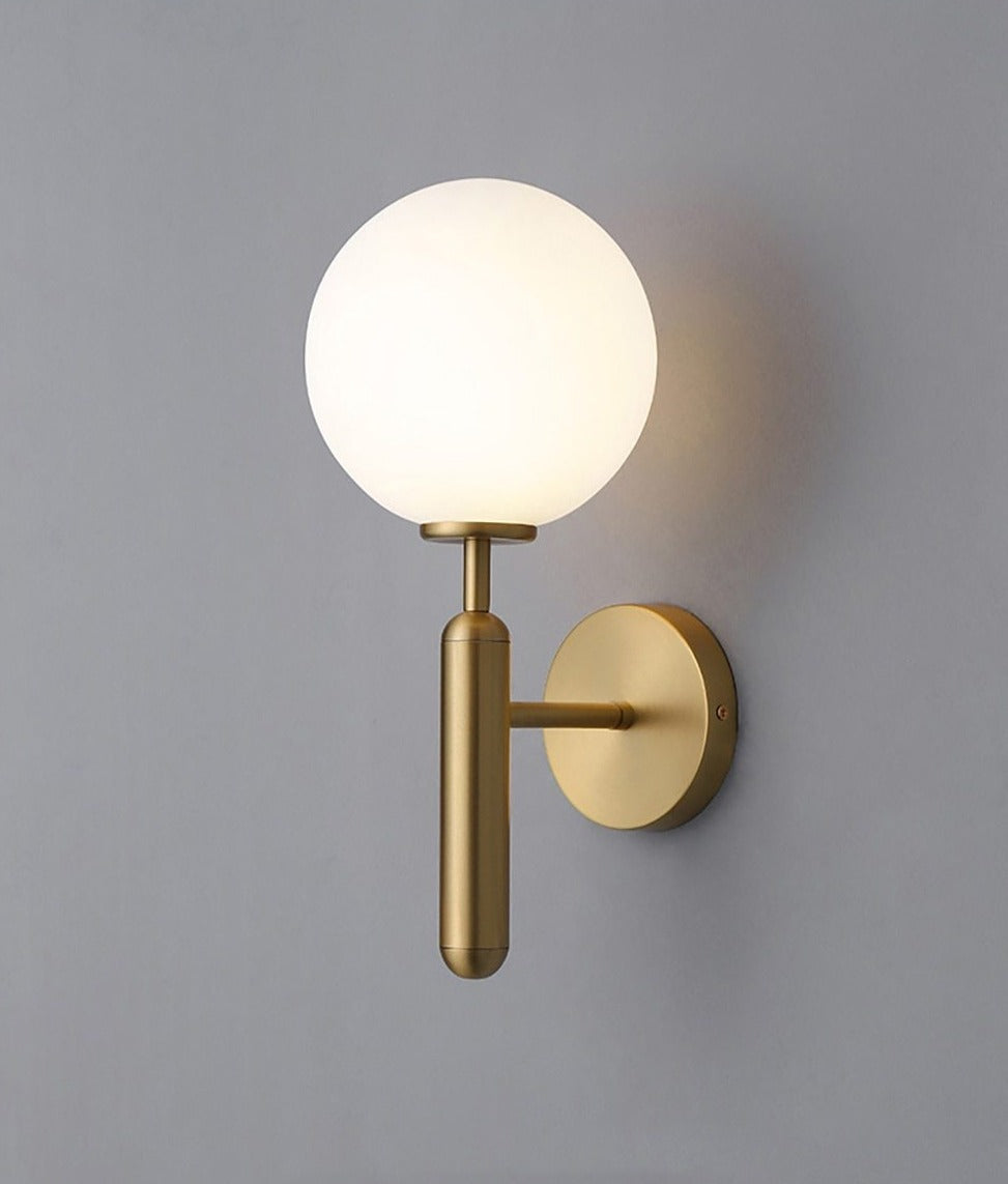 modern globe wall light