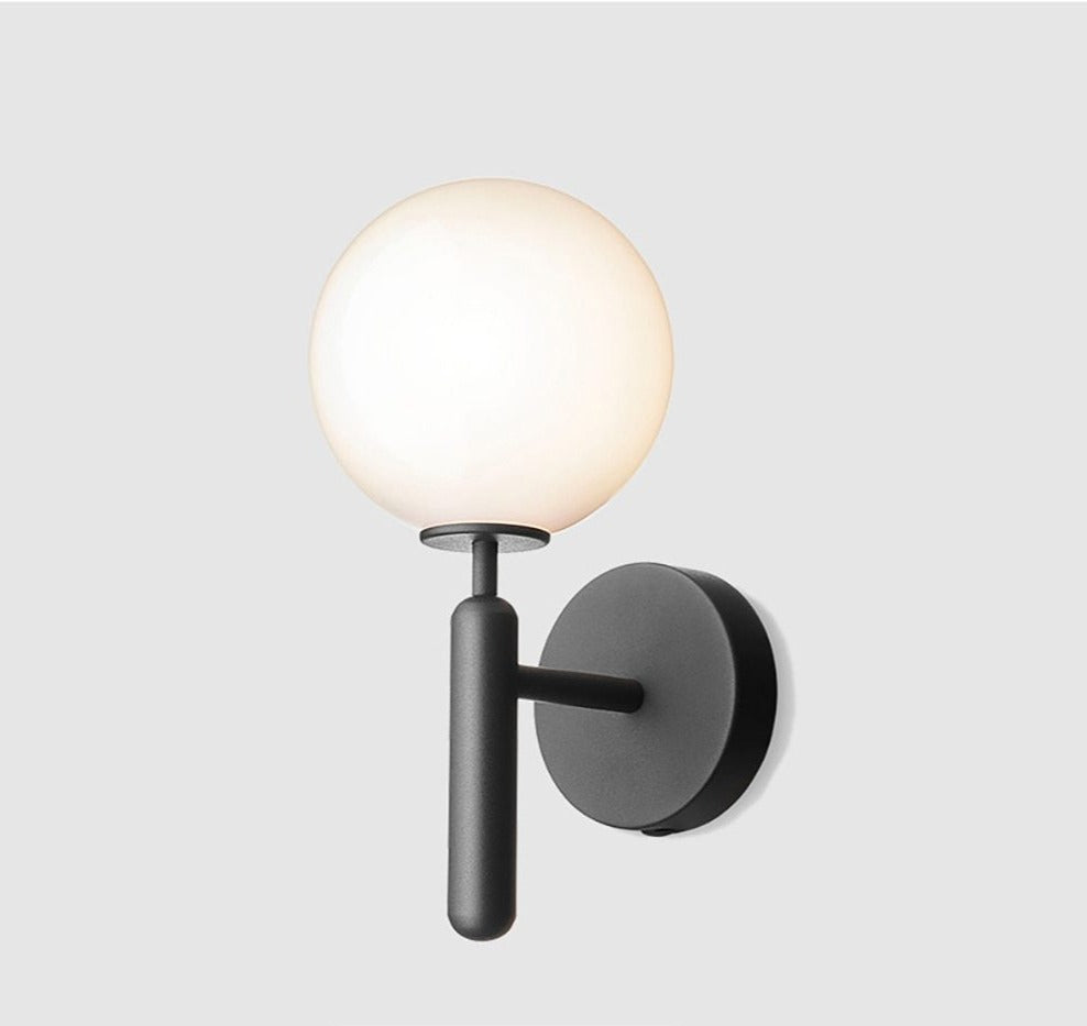 modern globe wall light