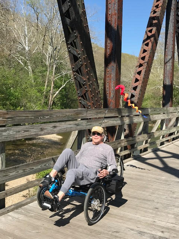 James Giles Riding a Trike with Falco eDrive System