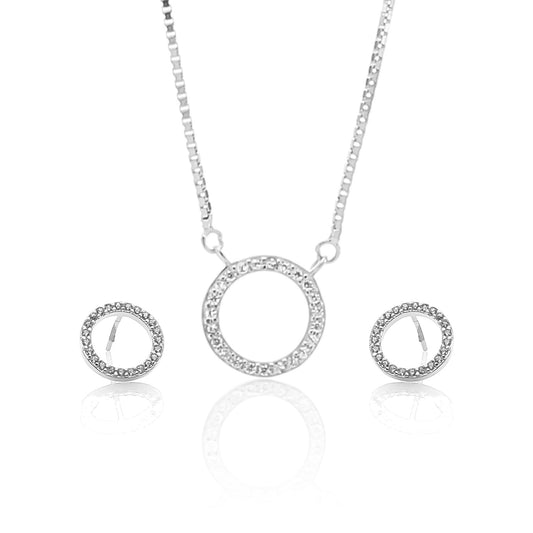 Circle of Life Pendant Necklace and Earrings Set ARJW1021RD ARCADIO