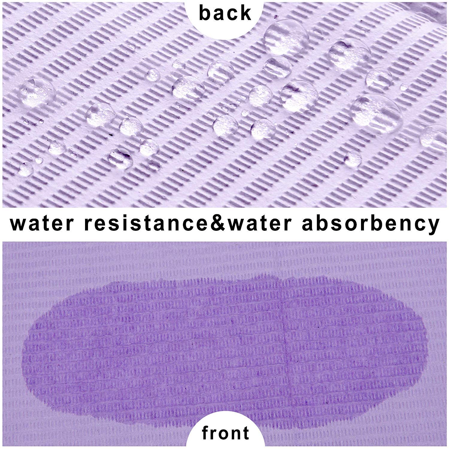 water resistant feature of disposable dental bibs