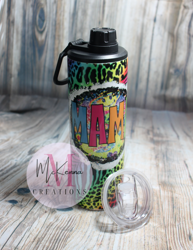 Cheetah Print Water Bottle – mckenna-creations