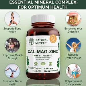 Natural Nutra Calcium Magnesium and Zinc with Vitamin D