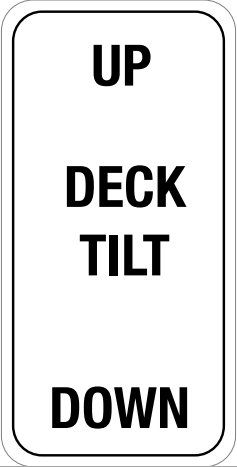 DFT-DECK TILT VERT - Vertical Deck Tilt Up-Down Decal