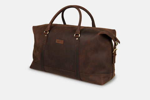 Full grain leather duffel