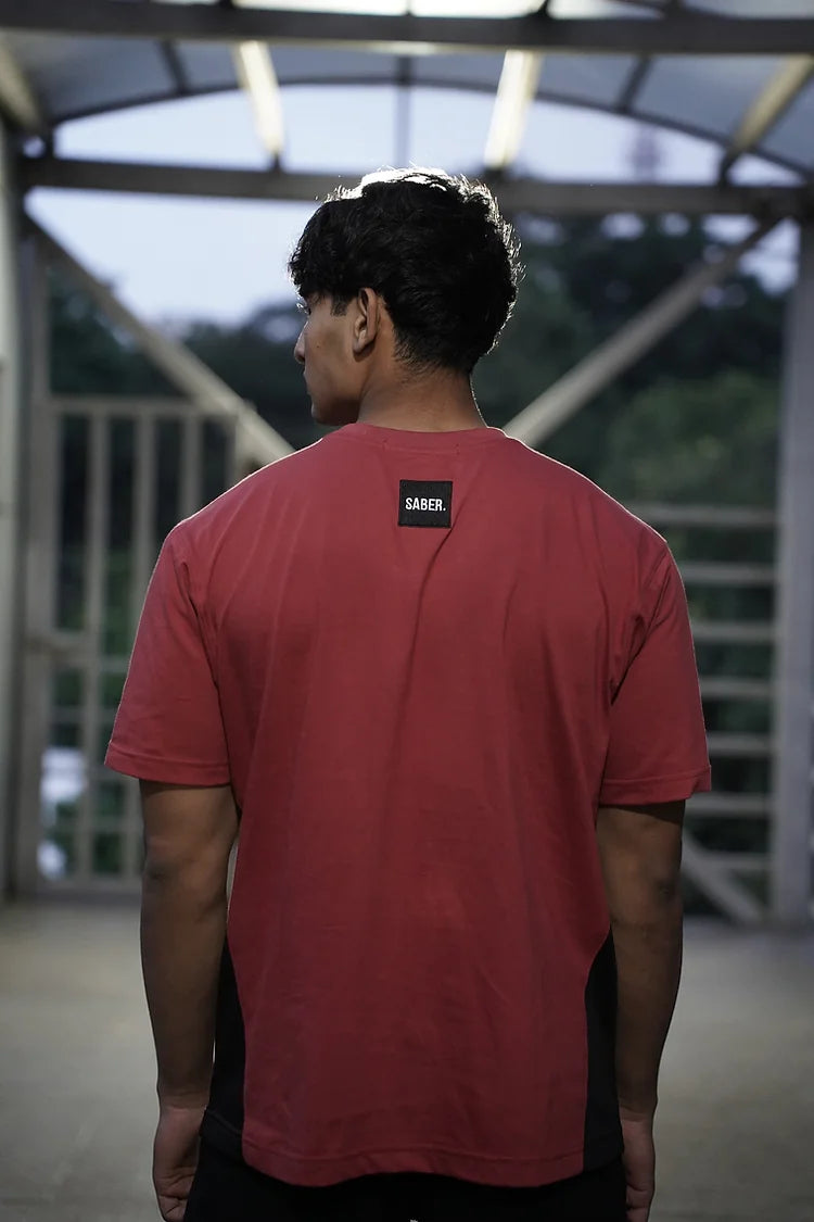 Signature MESH TEE [RUST RED]-XS
