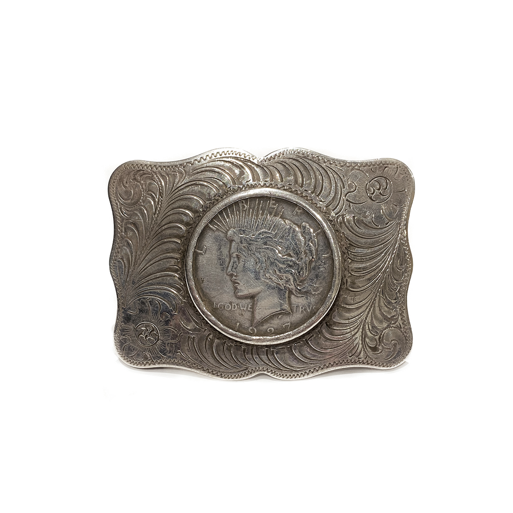 silver dollar buckle