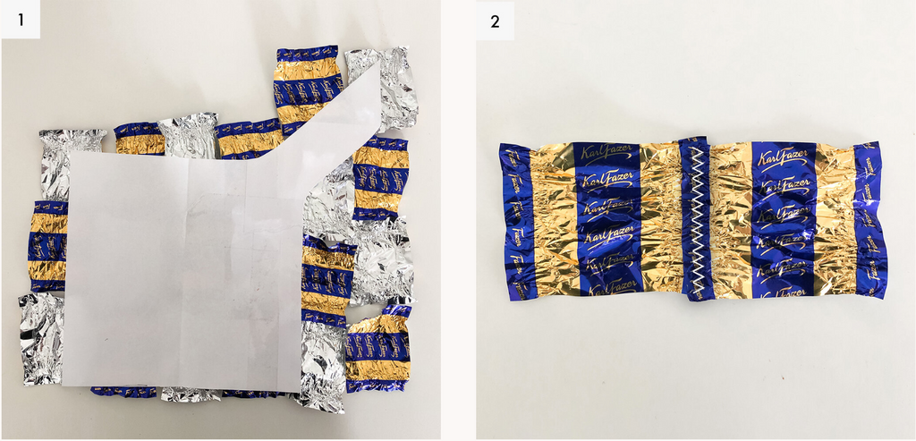 Make your own rustling plastic out of candy paper