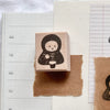Paper Goods By Dorie Stamp | Miss Ng Yuk Eating Noodles Stamp - Stamps (primary image)
