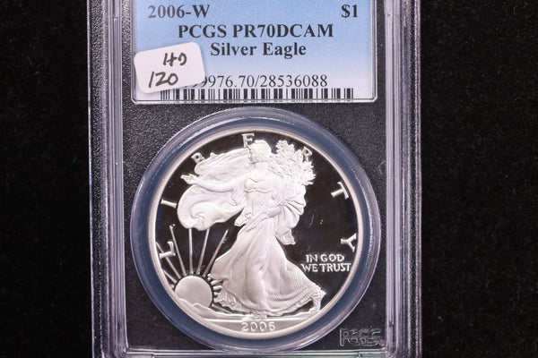 2001-W American Silver Eagle, PCGS PR70 Deep Cameo, Store #12217