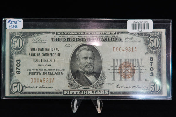 1929 Series $50 Federal Reserve National Bank Note Fine