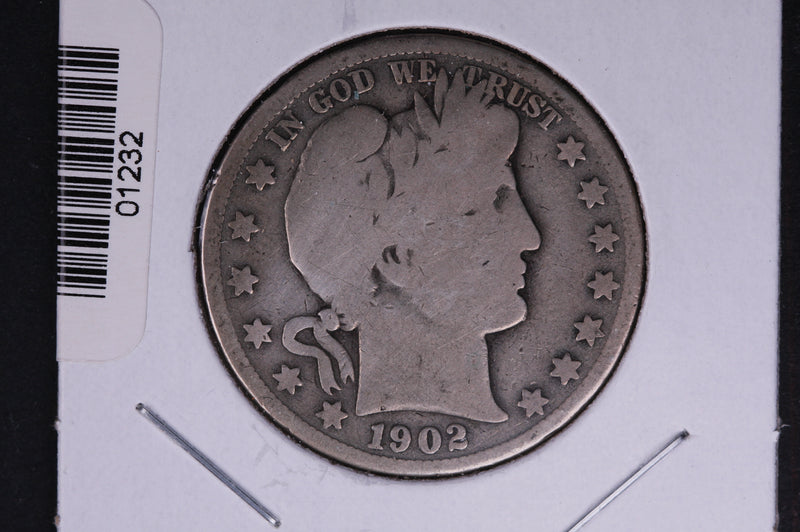 1902-S Barber Half Dollar. Average Circulated Coin. View all photos.