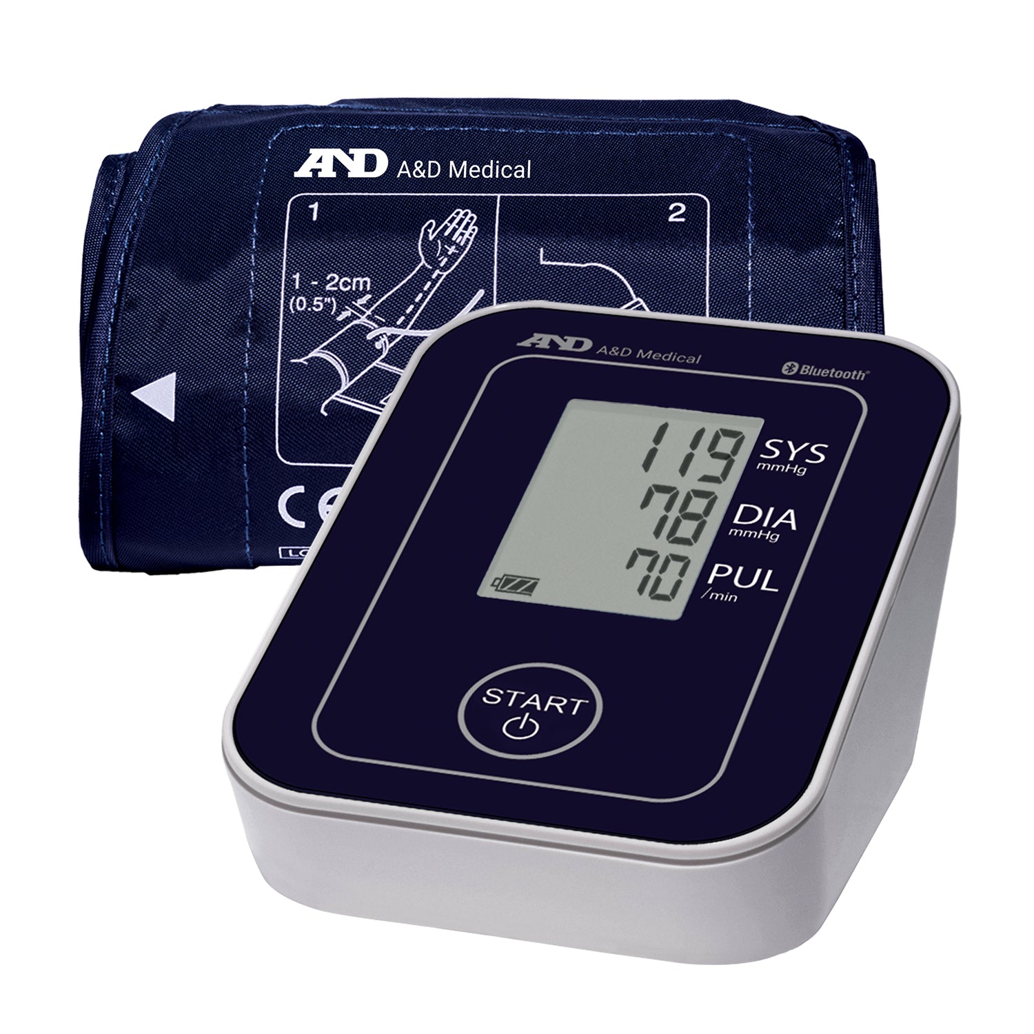  A&D Medical Essential Wide Range Cuff Upper Arm Blood Pressure  Machine (8.6-16.5/ 22-42 cm) Home BP Monitor, One Click Operation with  Easy to Read Digital Screen & Irregular Heartbeat Detection 