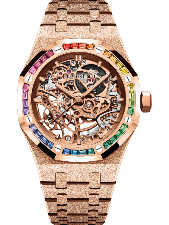 Royal Oak Frosted Gold Double Balance Wheel Openworked 15468OR.YG.1259OR.01-B Audemars piguet women