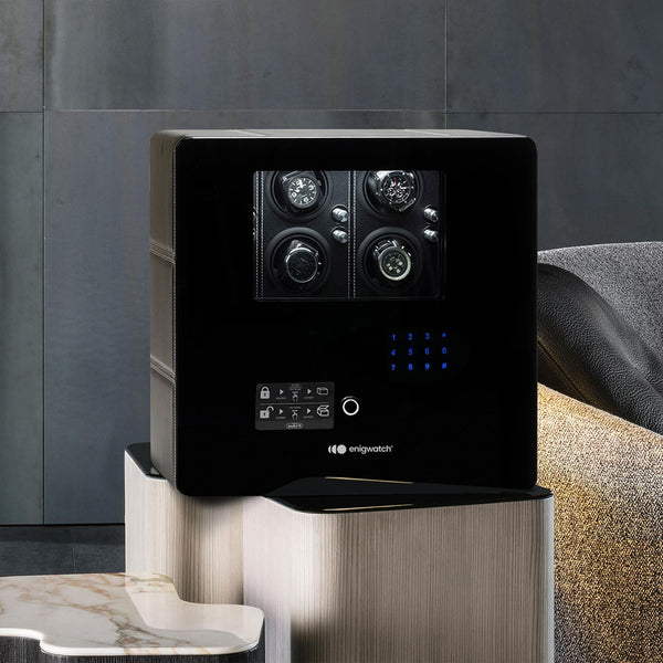 Watch Winder Safe QN-09OR-SPU for 9 Watches with Digital Lock, Jewelry  Drawers and Alarm Option