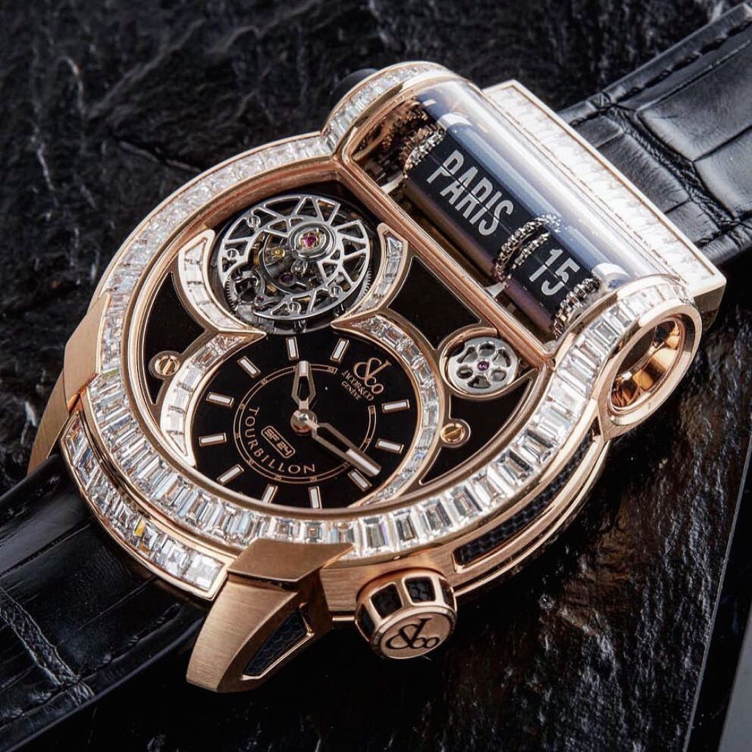 most expensive jacob and co watch: Epic SF24 Tourbillon Baguette Rose Gold