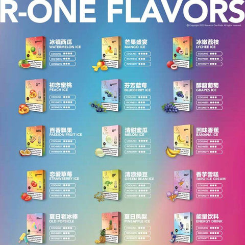 R-ONE FLAVORS LIST