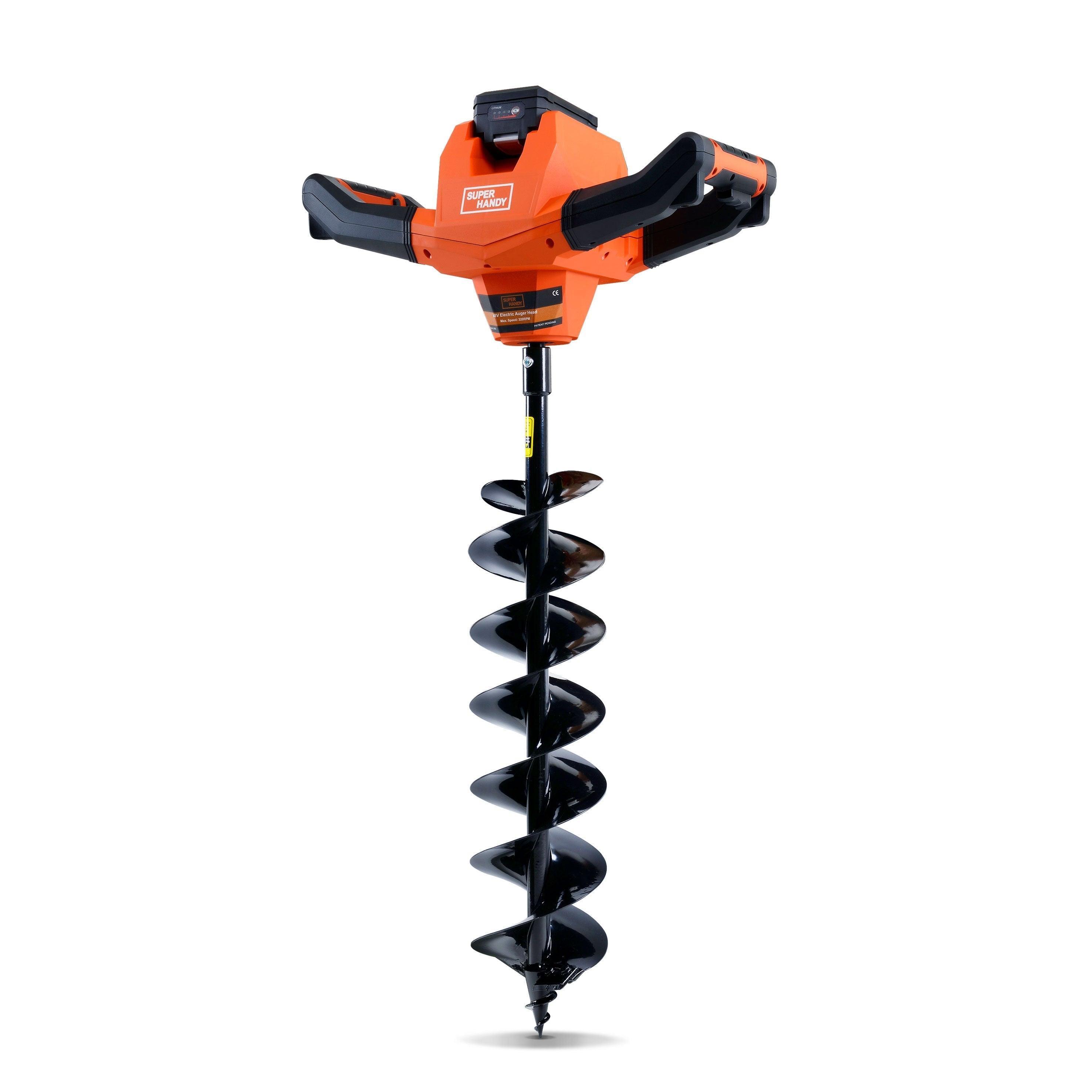 SuperHandy Electric Earth Auger and Drill Bit - 48V 2Ah Battery System, 6" x 30" Drill Bit, 3/4" Shaft - DIY Tools by GreatCircleCA product image