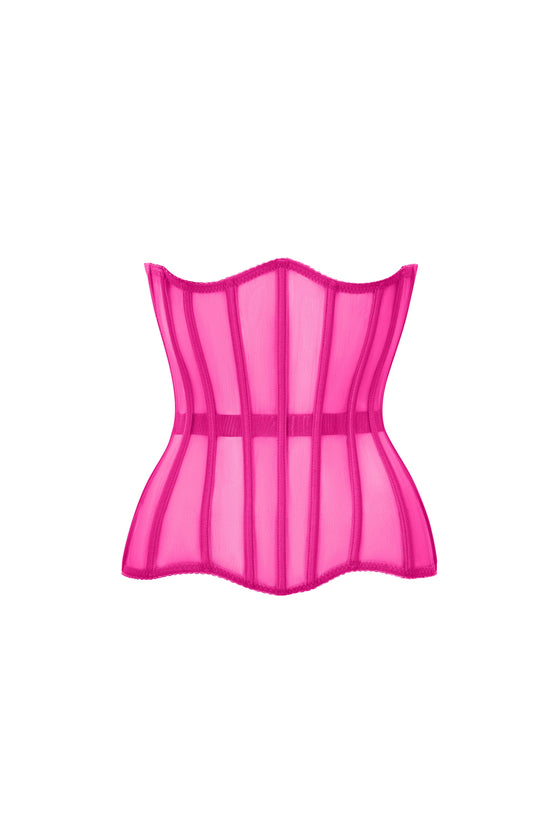 Hot pink corset with cups - STATNAIA