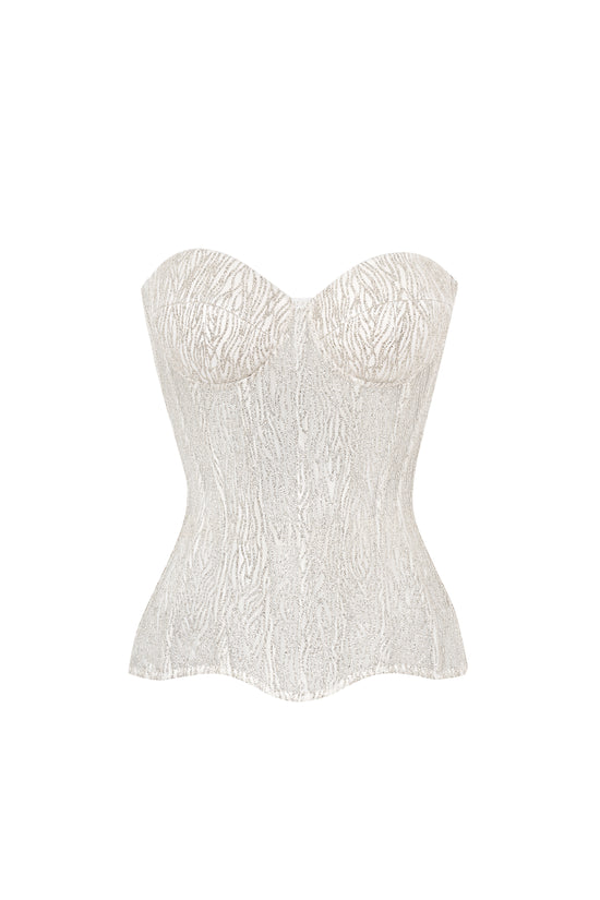 Off white corset with cups - STATNAIA