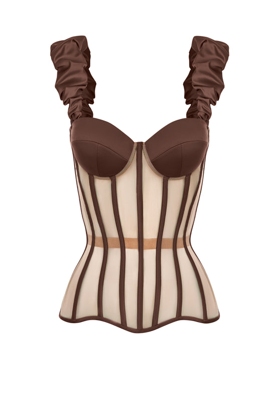 Beige corset without cups - STATNAIA