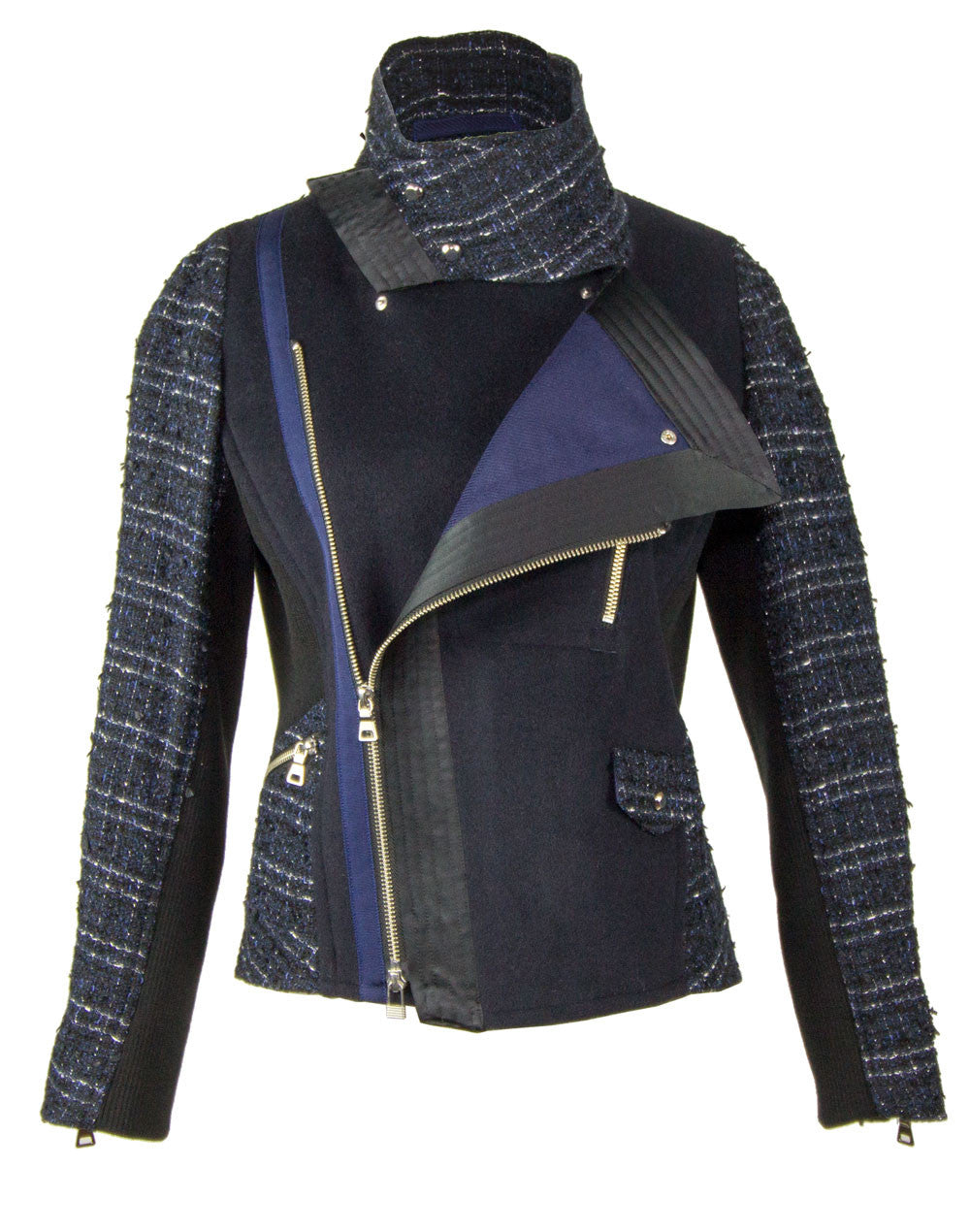 The Grid Tweed Rider Jacket | E merging Asian Designers | Women's ...