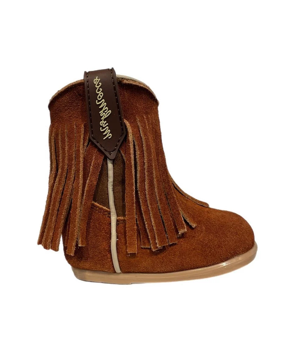 Mishmoccs Fringe Round Toe Baby Boot - Sienna