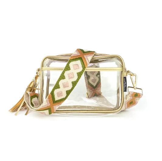 Jasmyn Clear Fringe Crossbody Bag