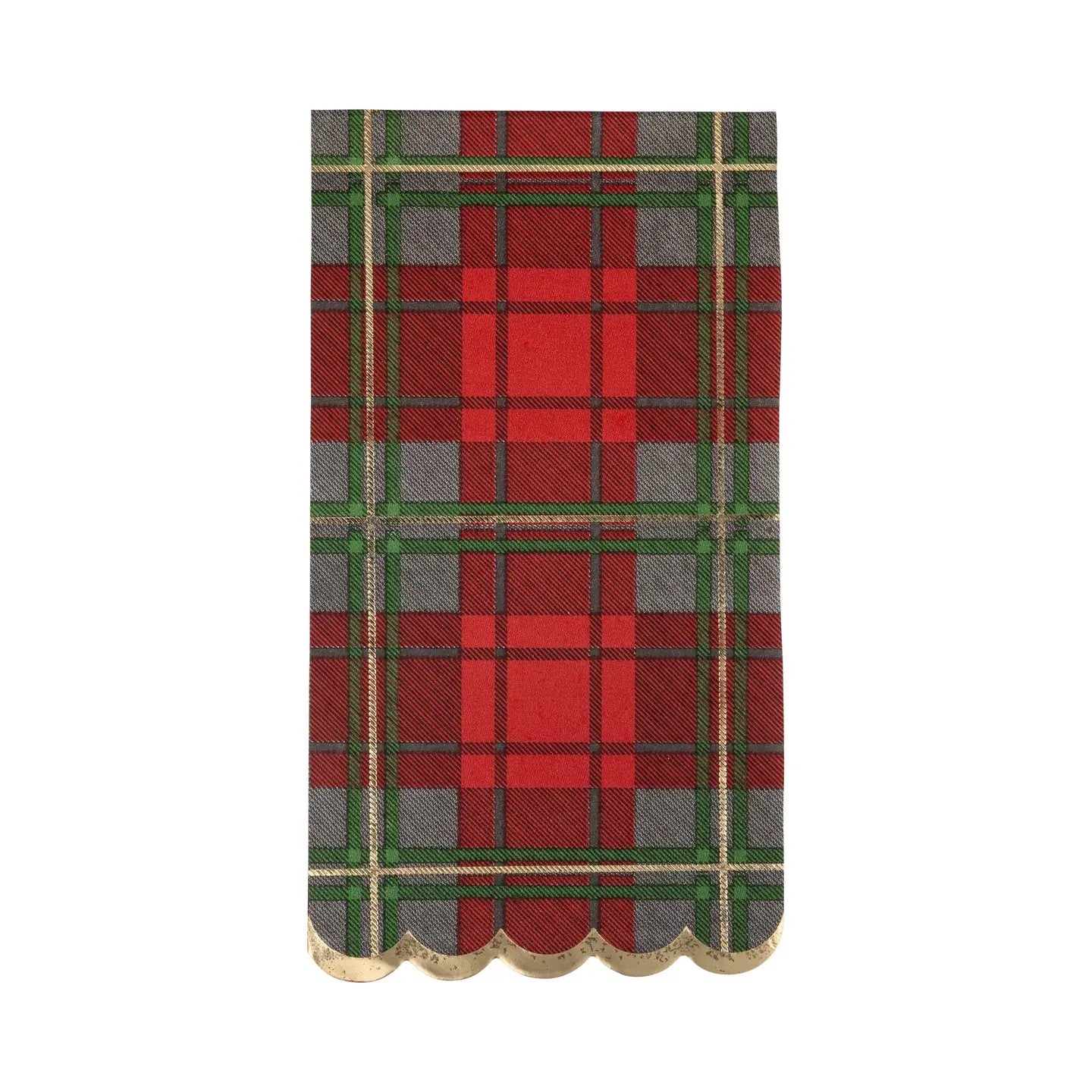 Red Christmas Plaid Dinner Napkin