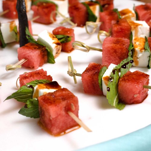 Easy Watermelon Feta Skewers | Mary DiSomma