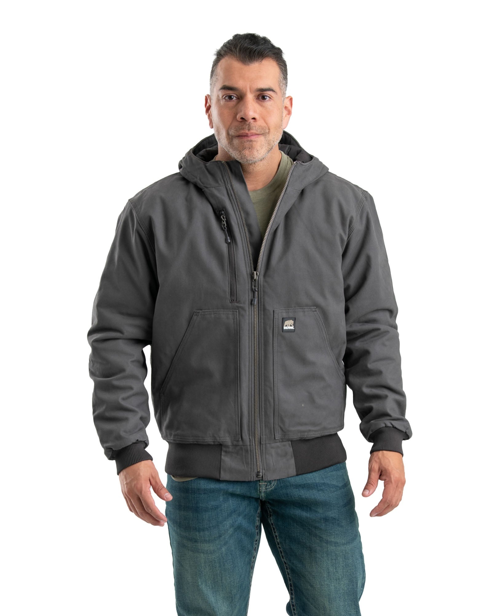 Men's Duck Hooded Active Work Jacket