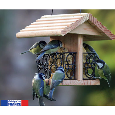 Mangeoire oiseaux avec réservoir graines Pret A Jardiner