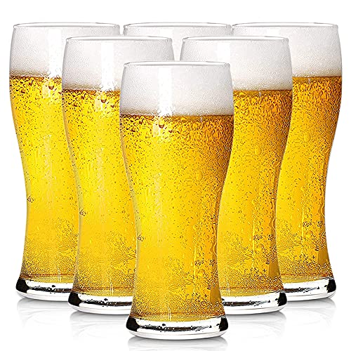 Juvale Set of 4 Tall 23 Oz Pilsner Beer Glasses, Clear Drinking Glassware