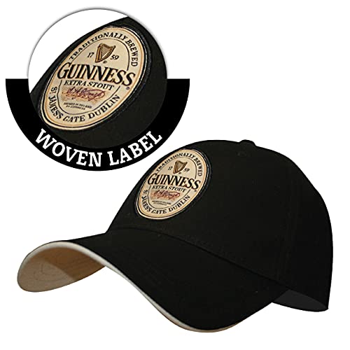 Guinness English Label Cap - Adjustable Black Baseball Hat - The Beer Connoisseur® Store