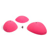 Three pink PU Cobbles. A simple shape, yet super effective. One big round sloper, based on the cobbles found on beaches. 