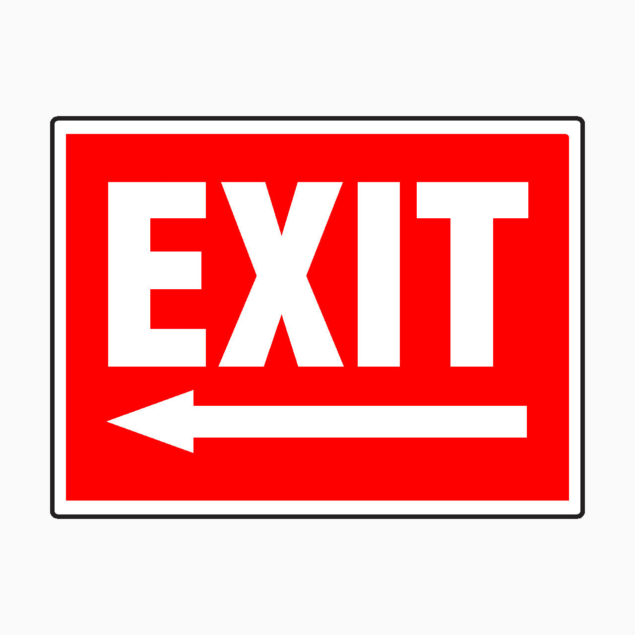 EXIT - Left Arrow Sign - Emergency Exits with our High-Quality Signs ...