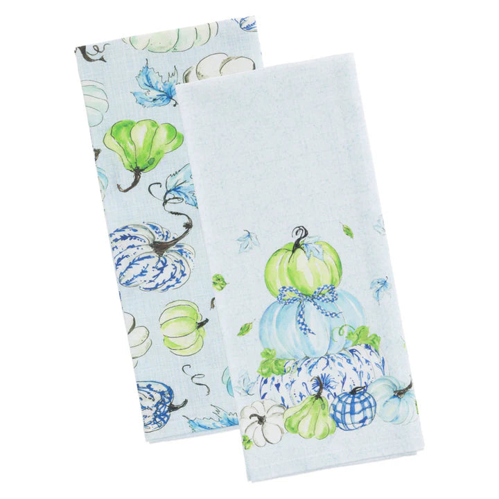 Chinoiserie Pumpkin Tea Towels