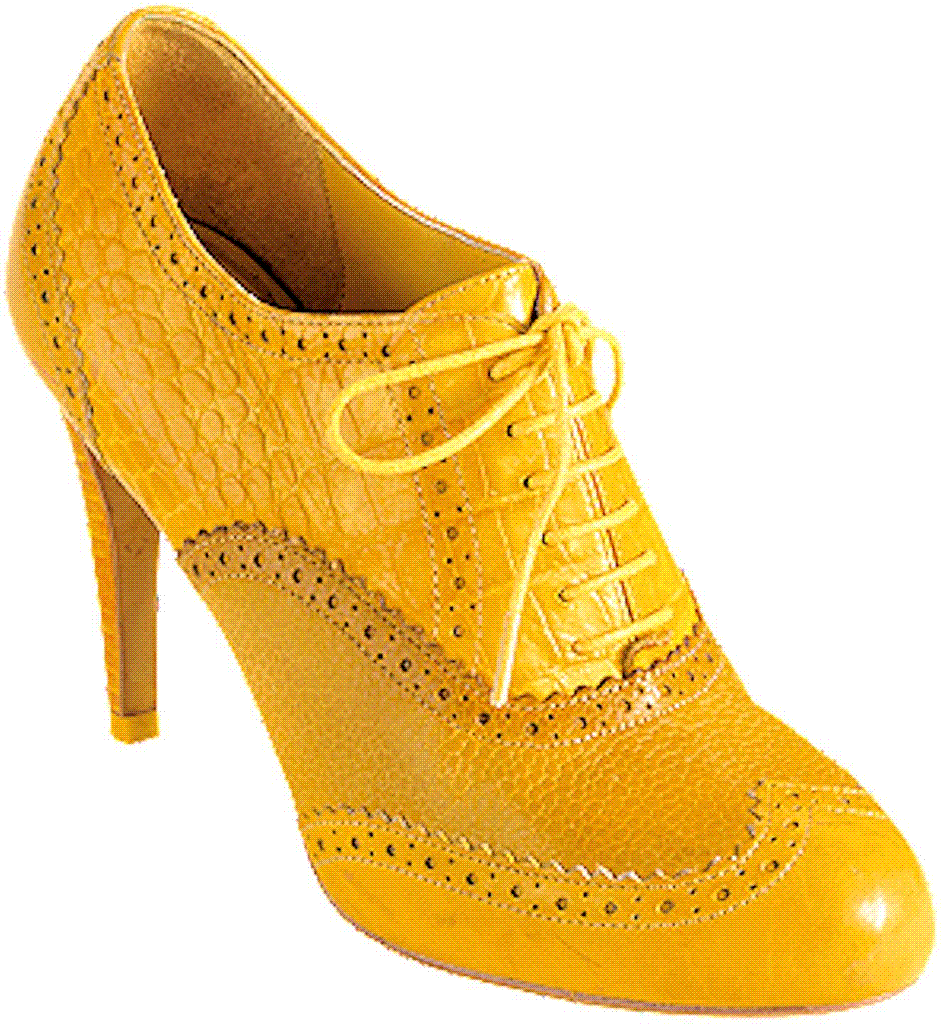 yellow oxford heels