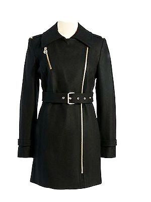 michael kors women's black wool coat